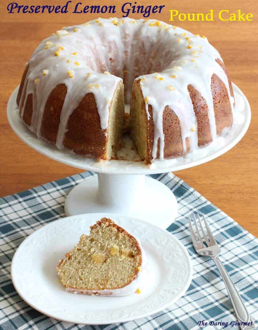 preserved lemon ginger pound cake recipe lemon glaze allspice butter Bundt