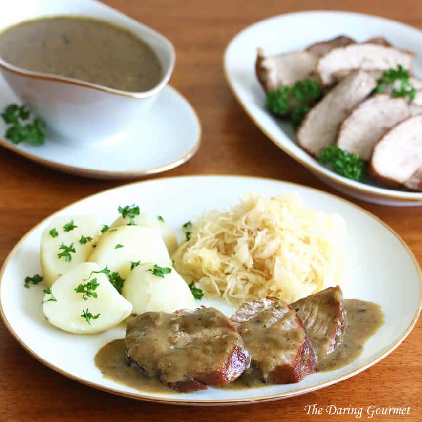 senfbraten recipe german roast pork with mustard gravy traditional authentic