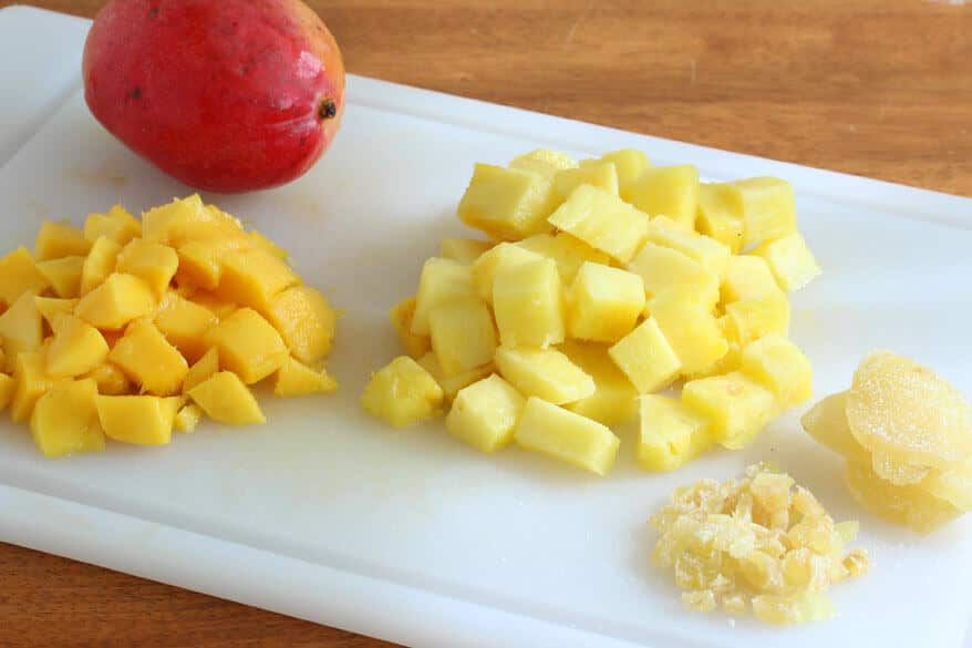 Mango Pineapple Crumble prep 1