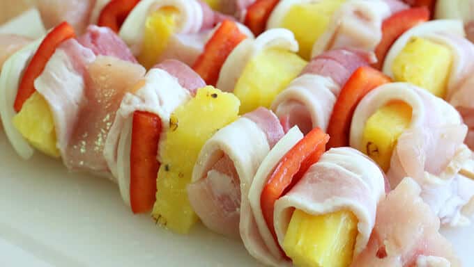 Bacon Pineapple Chicken Kabobs 4