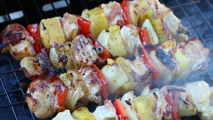 Bacon, Pineapple, Chicken Kabobs - The Daring Gourmet