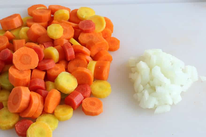 chopped veggies