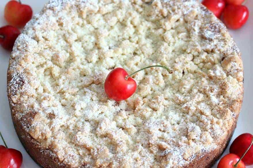 cherry marzipan streusel cake recipe