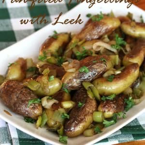 fried fingerling potatoes leek recipe gourmet elegant side dish