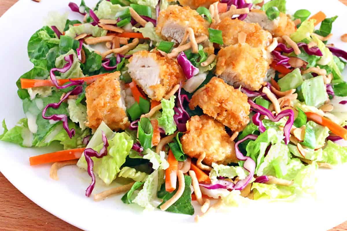 applebee's oriental chicken salad recipe copycat asian dressing chow mein noodles almonds restaurant best