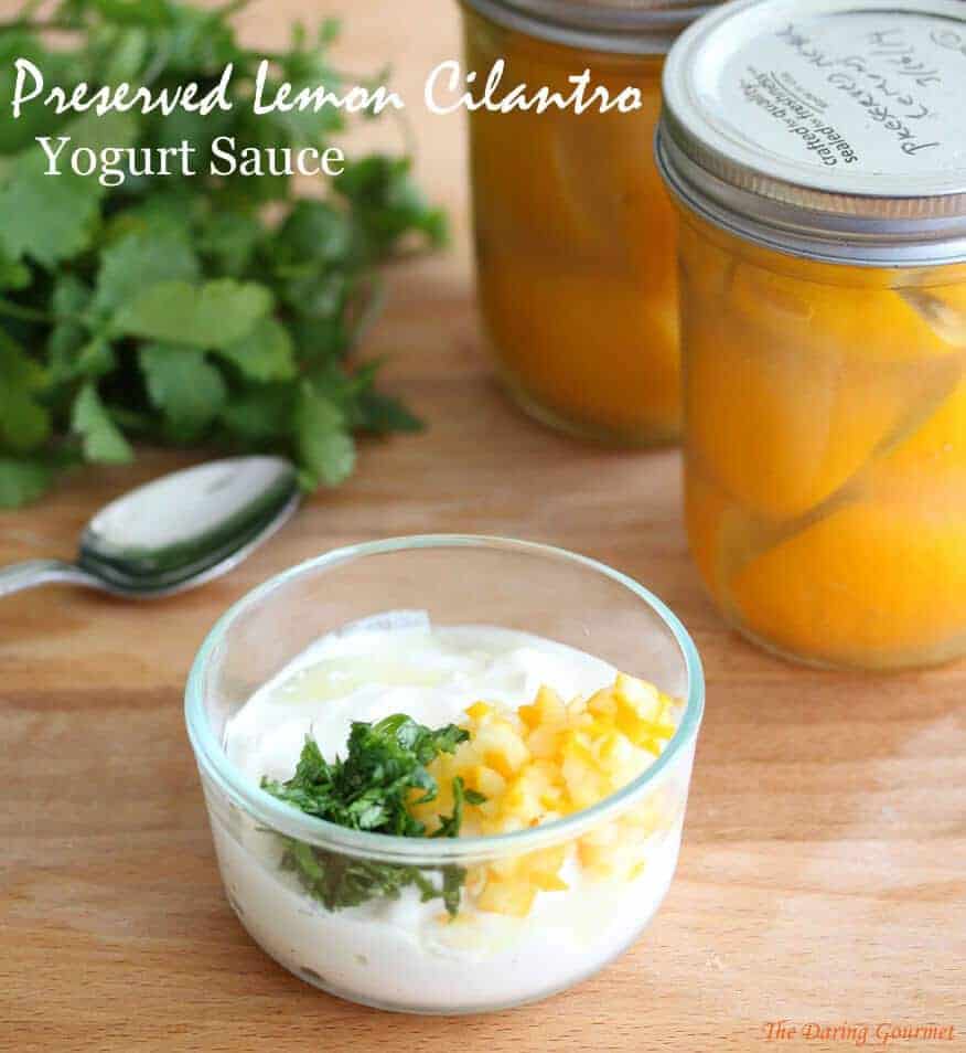 preserved lemon cilantro yogurt sauce recipe