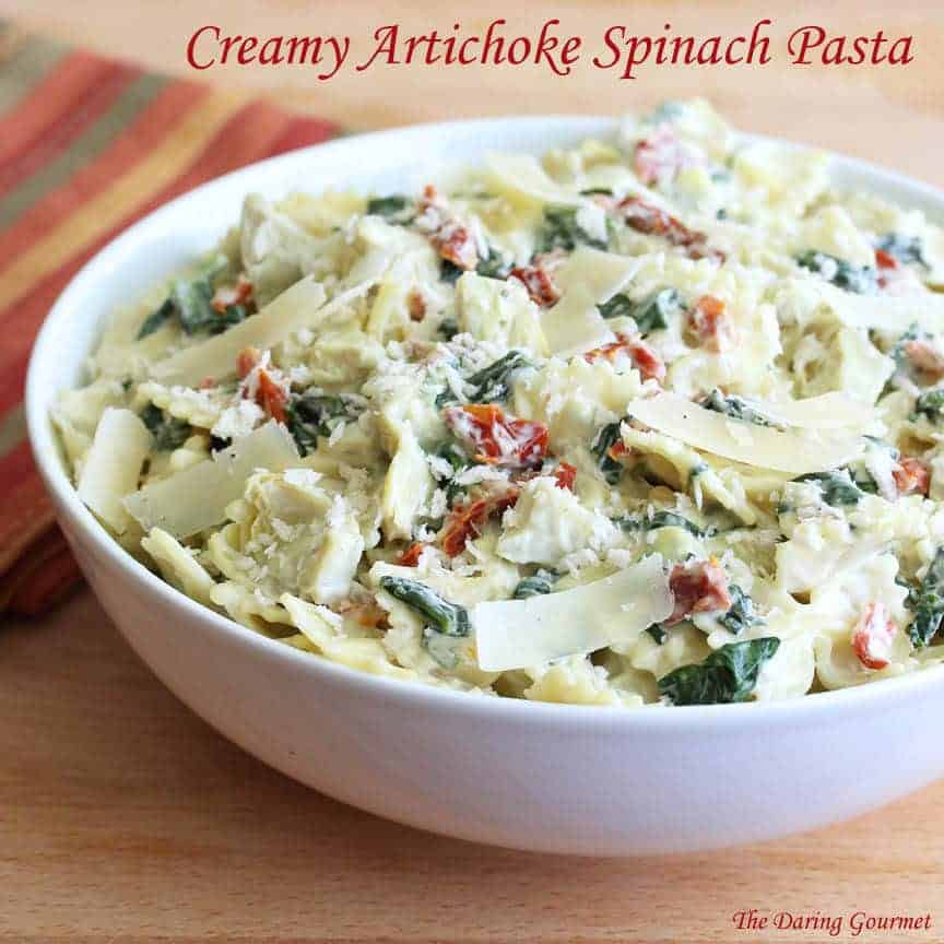 Creamy Artichoke Spinach Pasta - 22