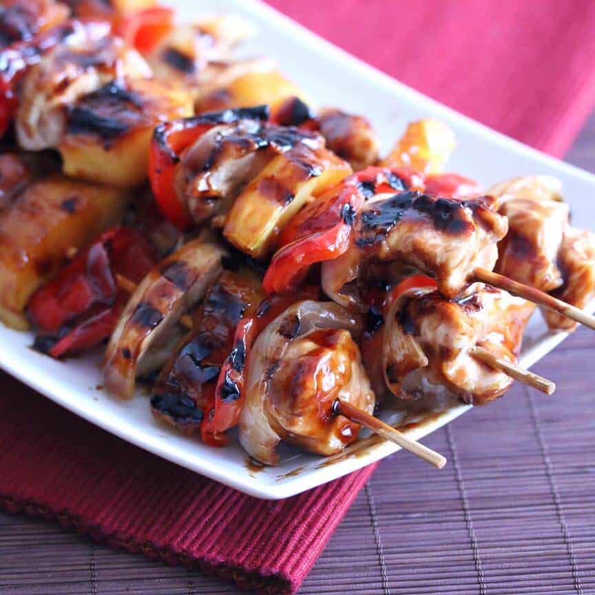 teriyaki pineapple chicken kabobs recipe kebabs grilling 