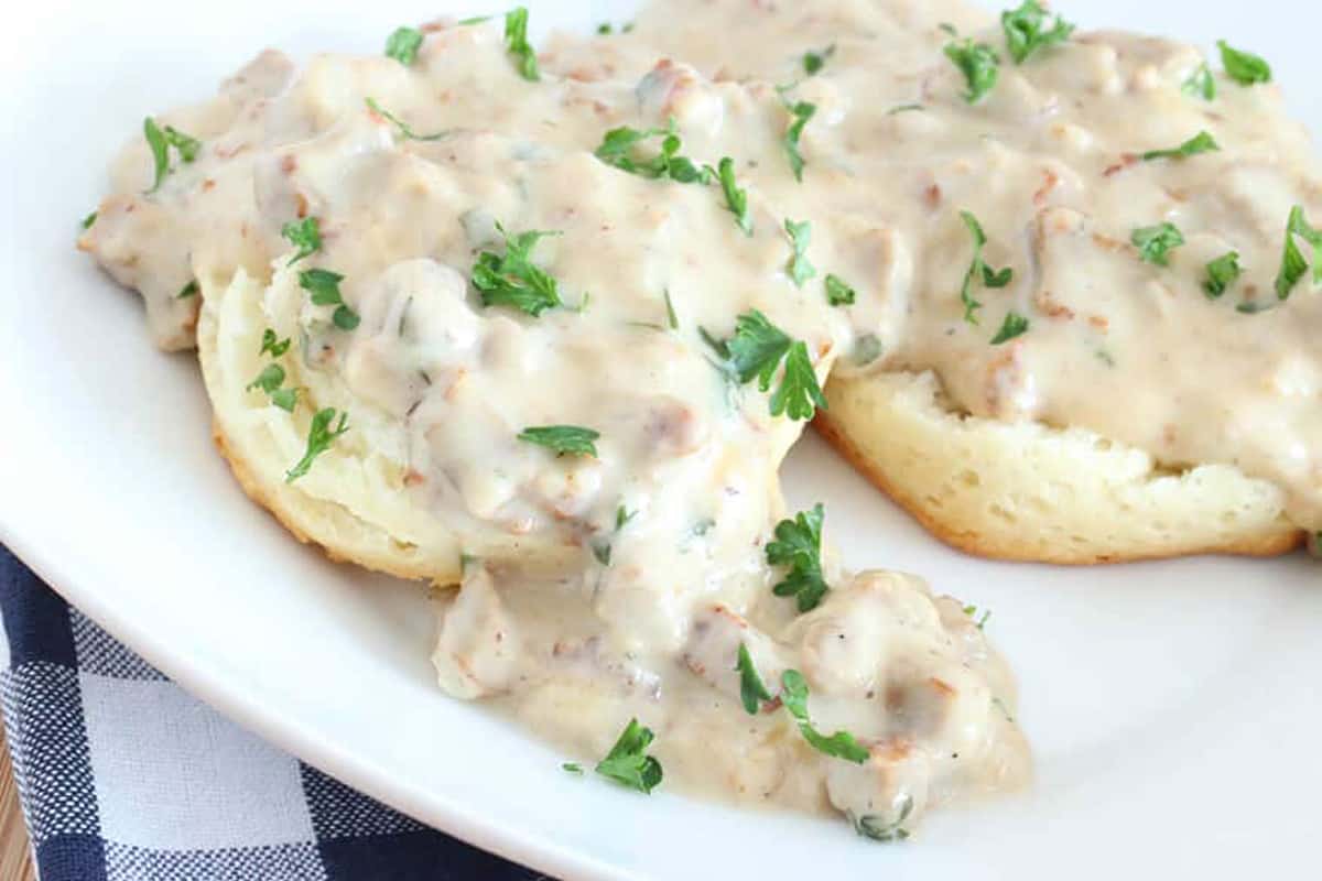 vegetarian sausage gravy recipe best creamy biscuits