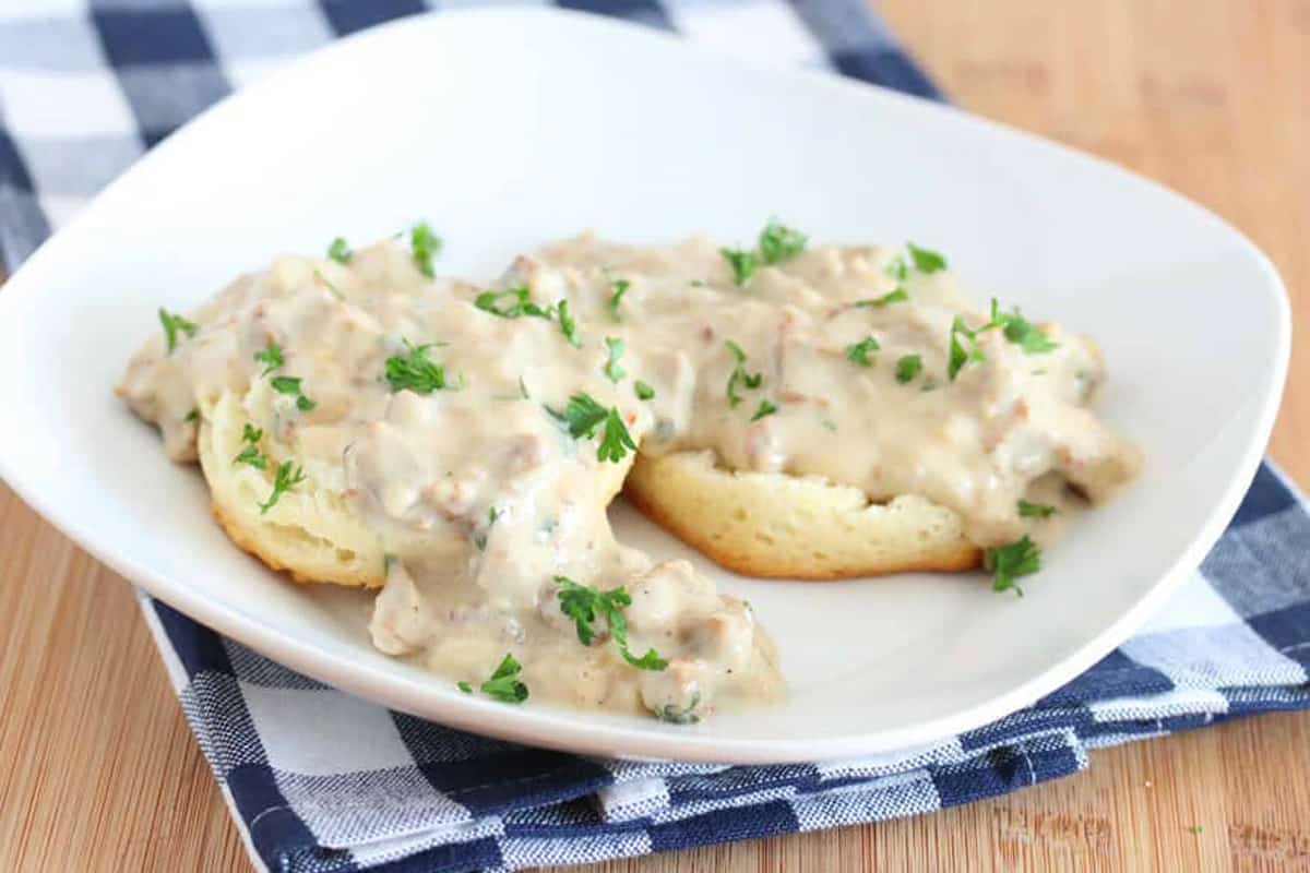 vegetarian sausage gravy recipe best creamy biscuits