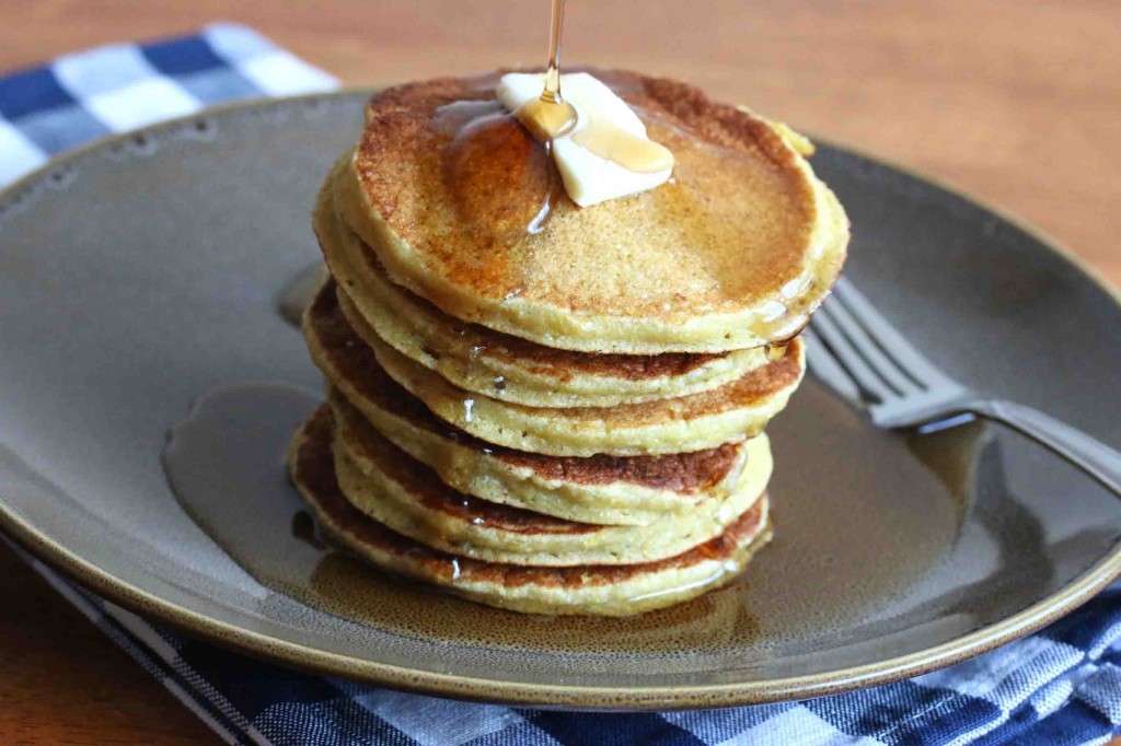 peach buttermilk cornmeal pancakes recipe