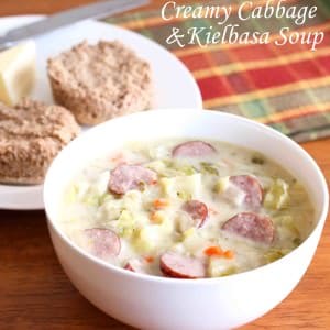 creamy cabbage kielbasa sausage soup recipe