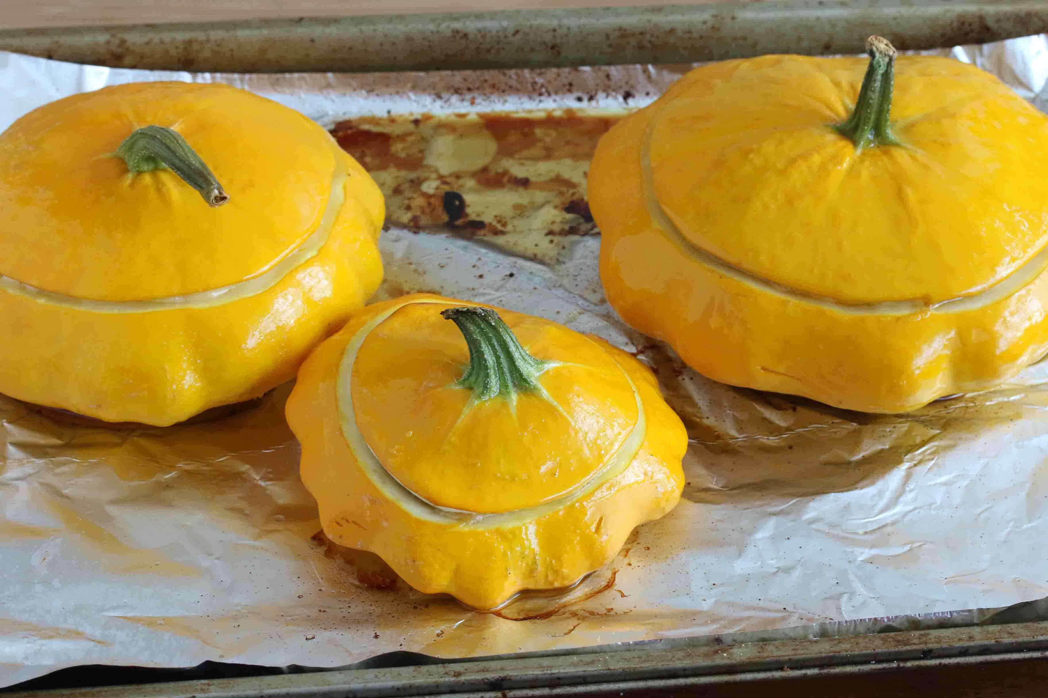 stuffed patty pan squash recipe italian ground sausage beef chicken turkey pork tomatoes 