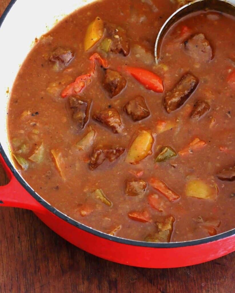 beef pepper stew recipe bell peppers onions