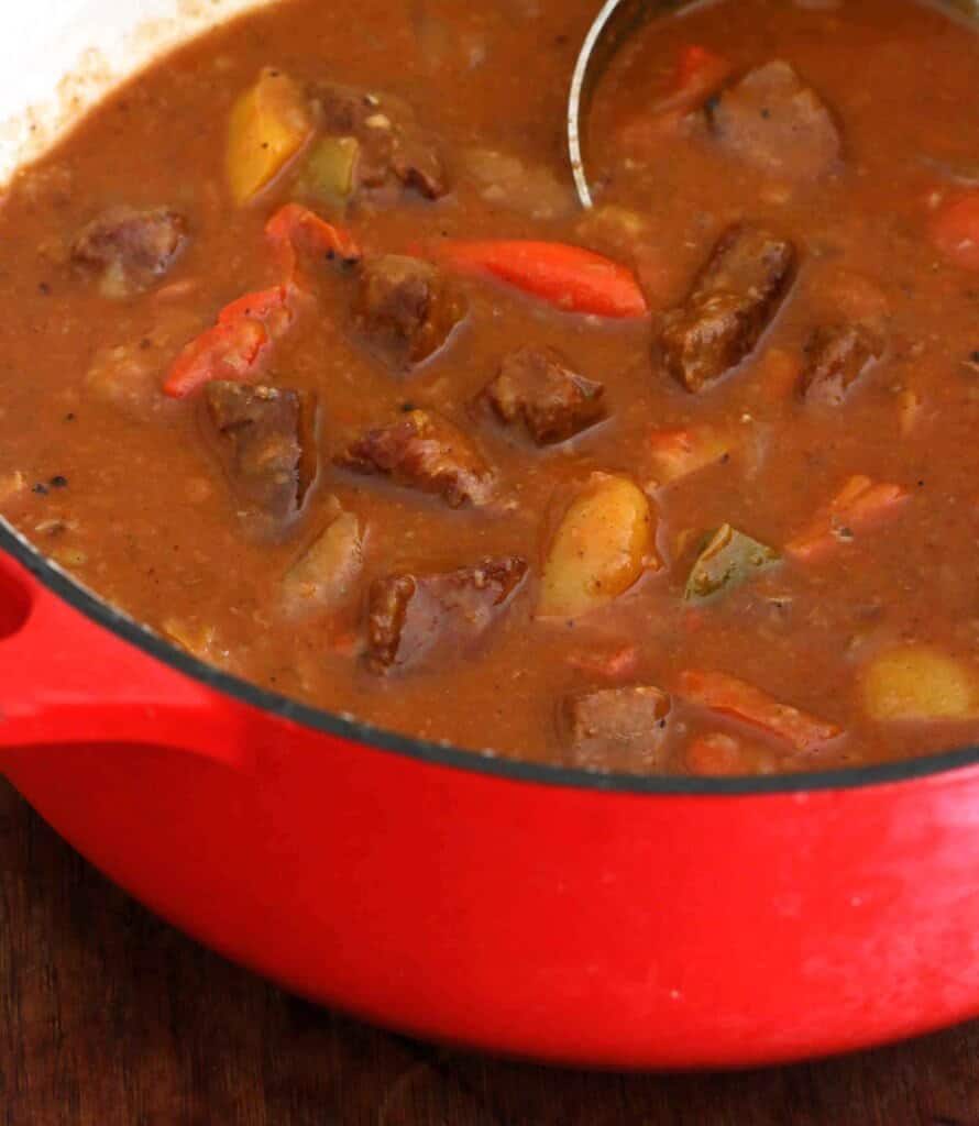 beef pepper stew recipe bell peppers onions