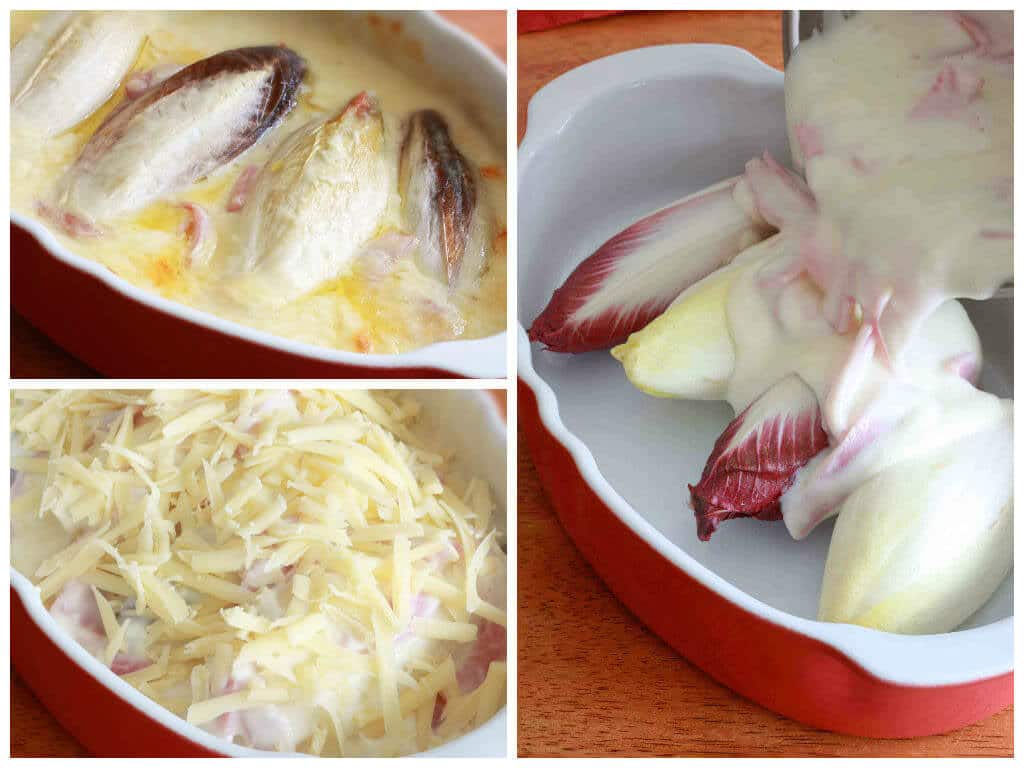 baked endives ham bechamel recipe cheese Swiss