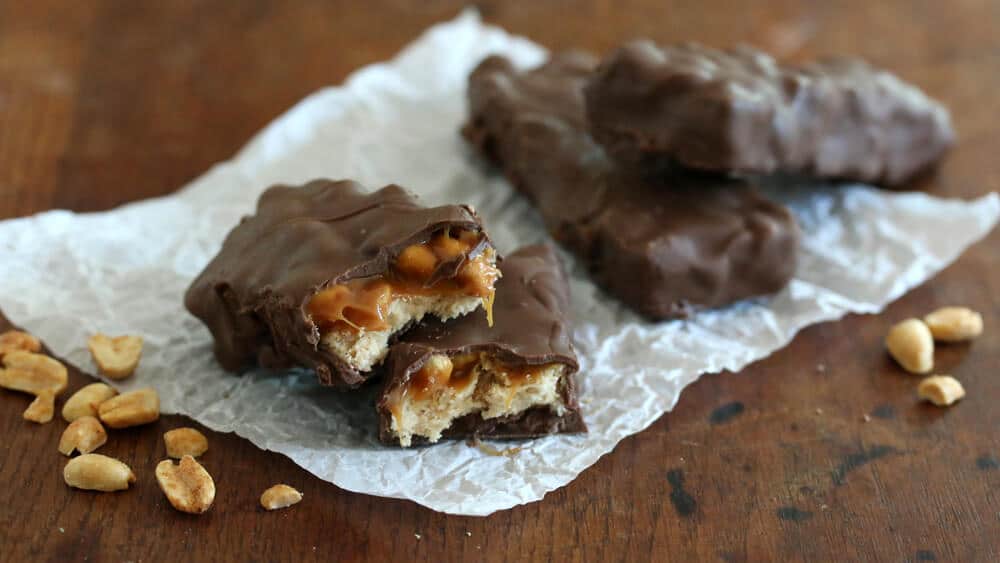 homemade snickers candy bars recipe