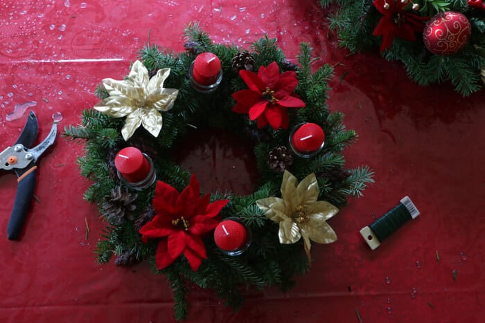 how to make homemade christmas advent wreath diy