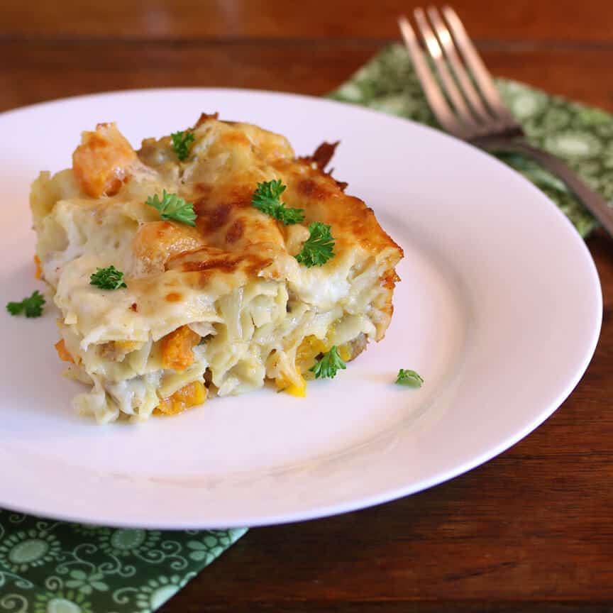 sausage fennel butternut squash lasagna recipe 