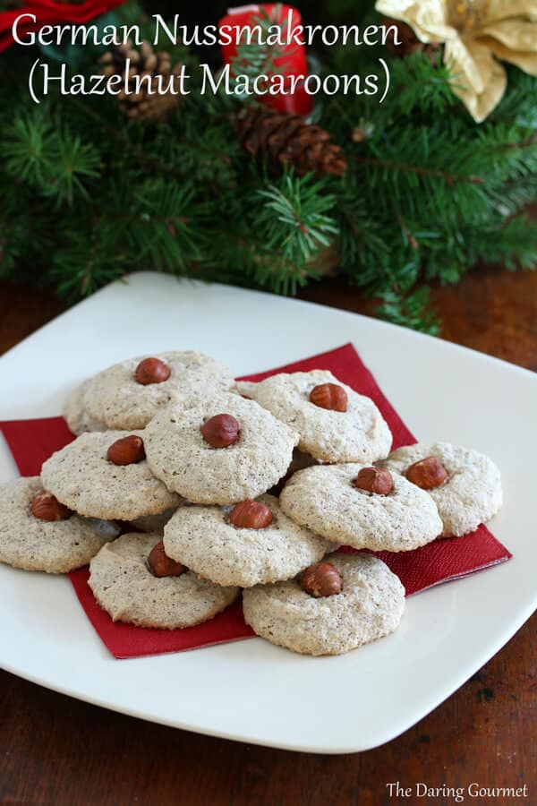 German Nussmakronen (Hazelnut Macaroons) - The Daring Gourmet