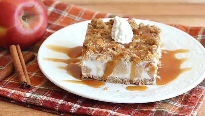 frozen caramel apple crunch cake