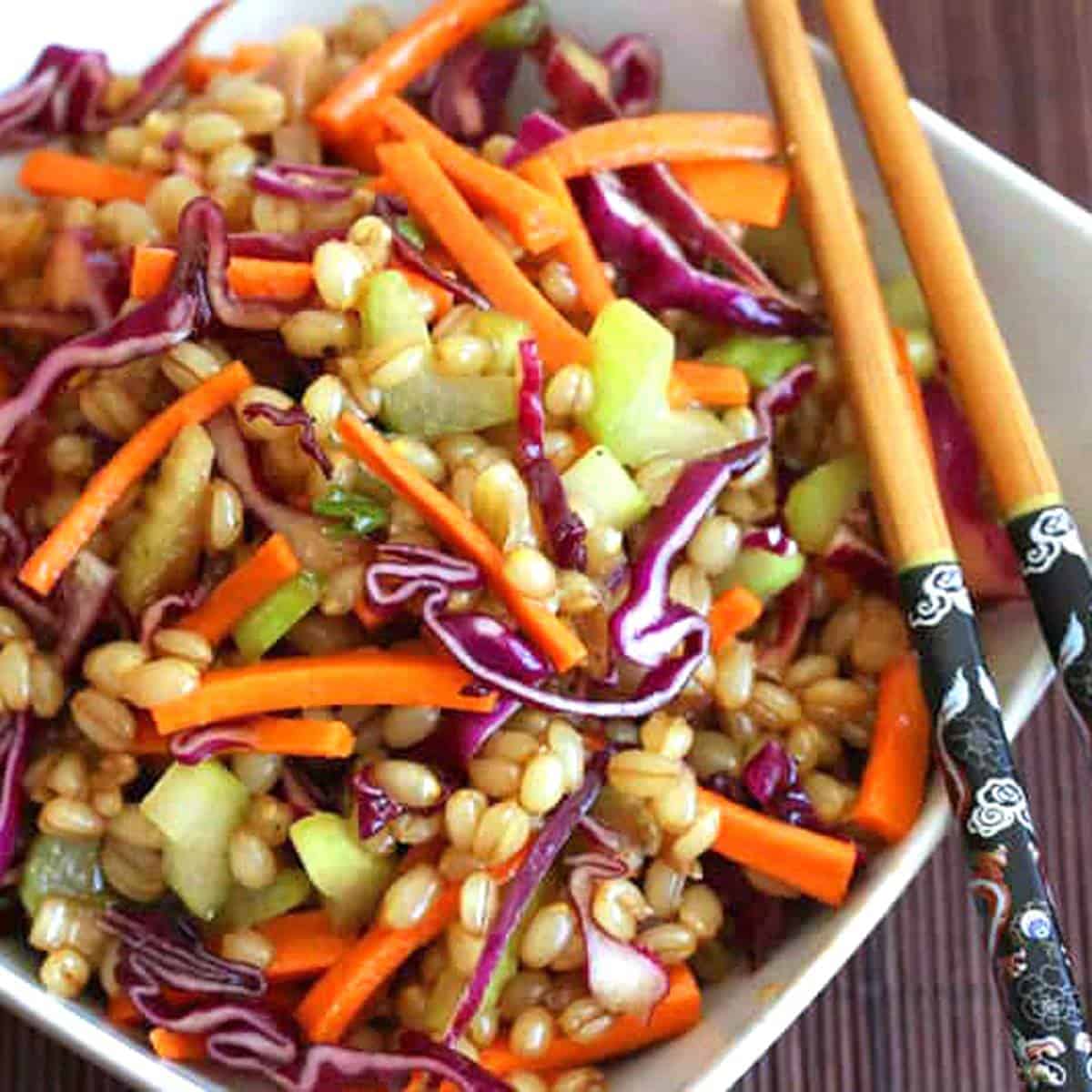 asian wheat berry salad recipe healthy vegetarian vegan