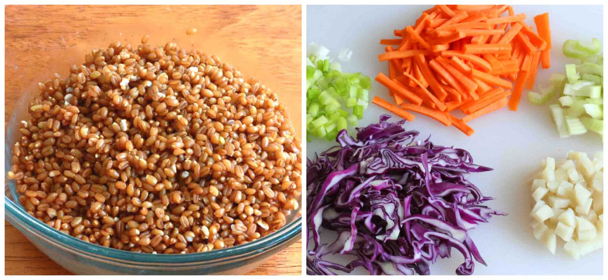 wheat berries and vegetables