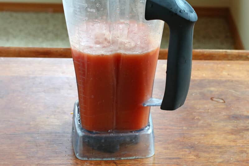 blend the tomatoes