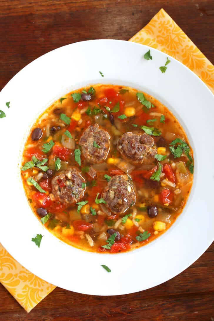 Albondigas Soup (Mexican Meatball Soup) The Daring Gourmet