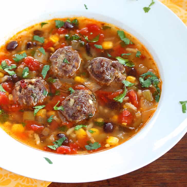 Albondigas Soup (Mexican Meatball Soup) The Daring Gourmet