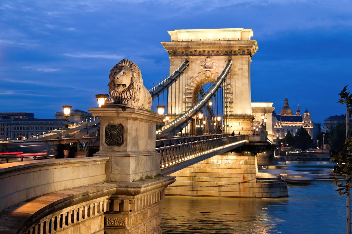Budapest Hungary Chain Bridge