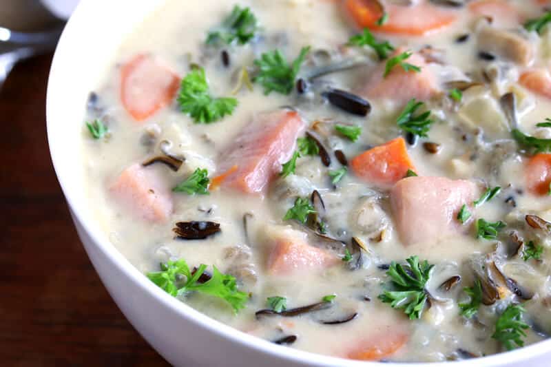 mushroom ham wild rice soup recipe vegetables easy healthy Zaycon