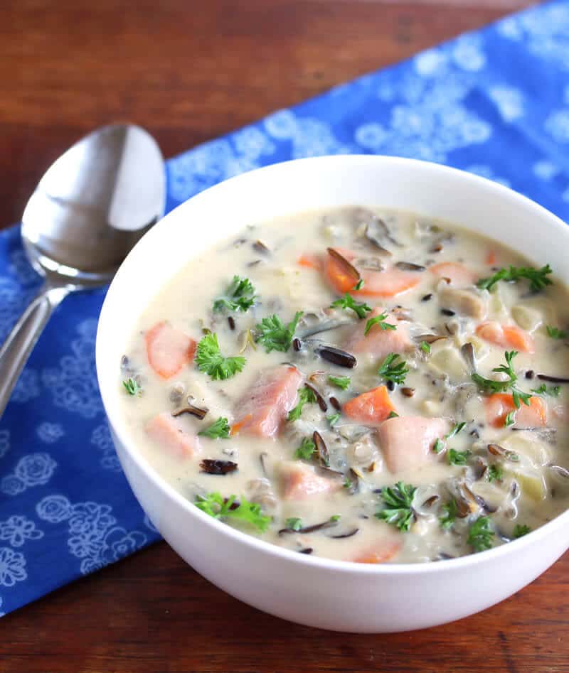ham and wild rice soup recipe mushrooms vegetables healthy 