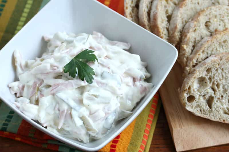 homemade German fleischsalat recipe rezept hausgemacht selbstachen