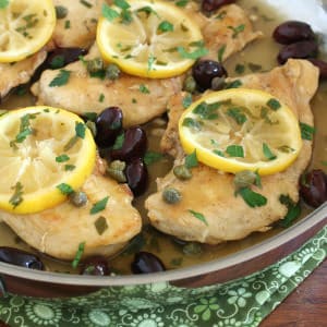 greek lemon chicken easy fast olives capers