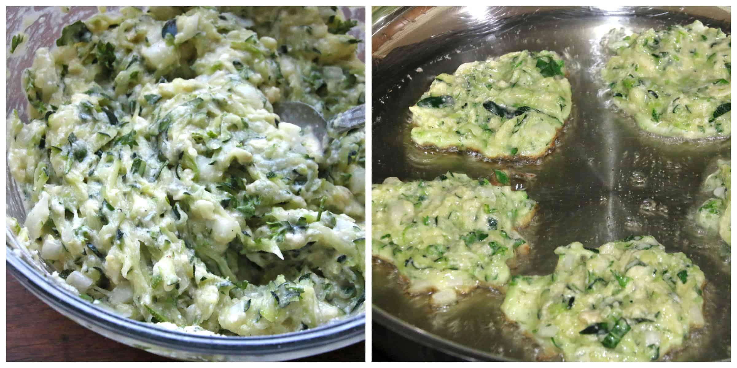 frying mixture in skillet