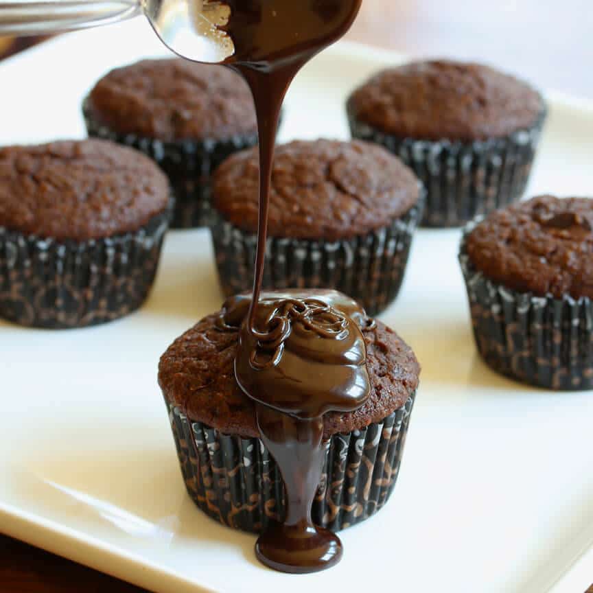 healthy chocolate cupcakes recipe whole grain flour spelt coconut oil honey wheat germ quinoa zucchini