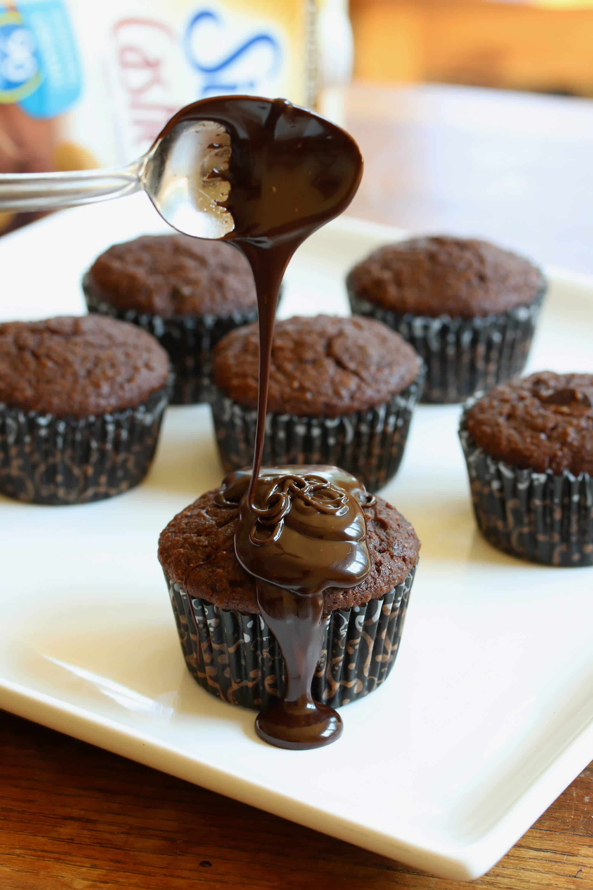 Mega Healthy Triple Chocolate Cupcakes The Daring Gourmet