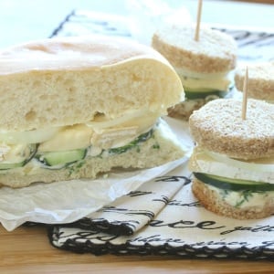 french connection sandwich hors d'oeuvres brie cucumber garlic butter recipe