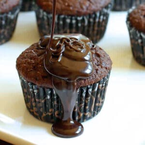 healthy chocolate cupcakes recipe whole grain wheat germ spelt quinoa honey banana coconut oil zucchini no sugar