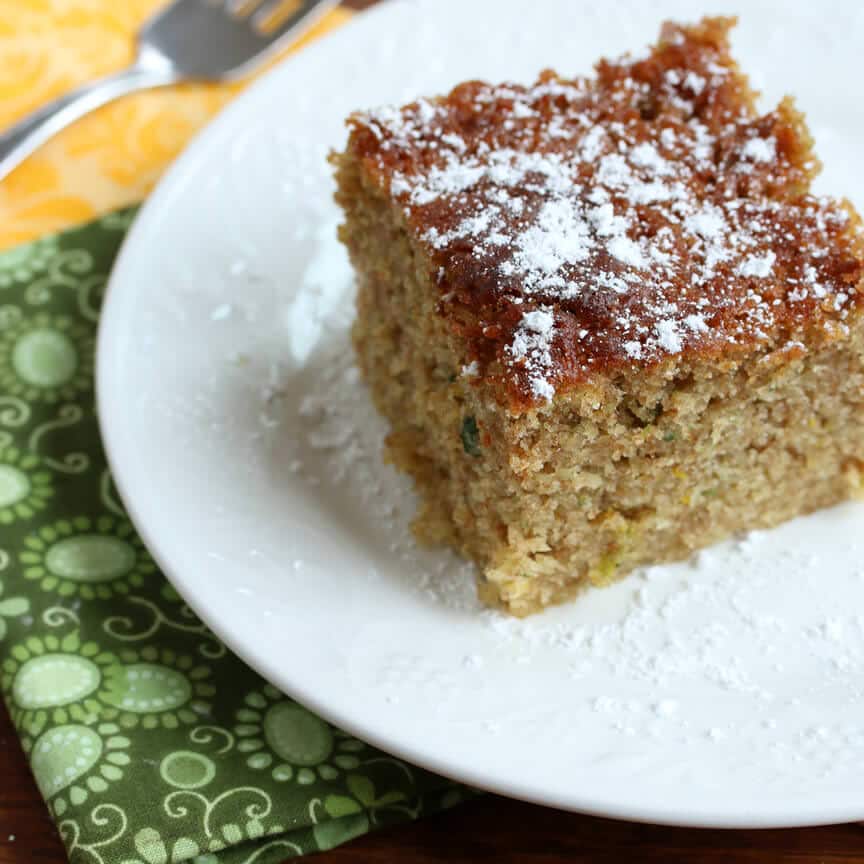 lemon lime zucchini cake recipe cream cheese frosting spelt whole wheat whole grain