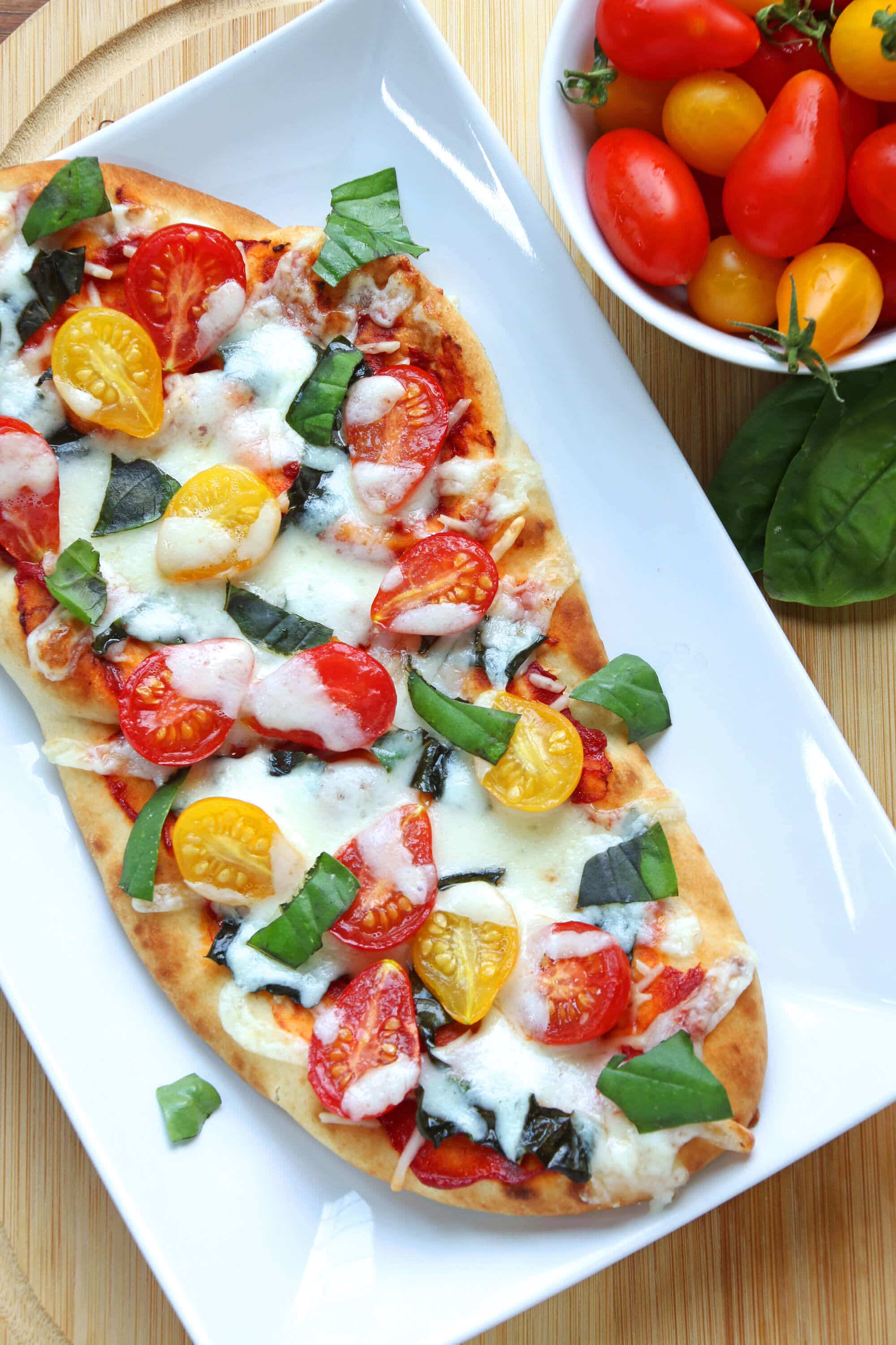 Margherita Flatbread Pizzas The Daring Gourmet