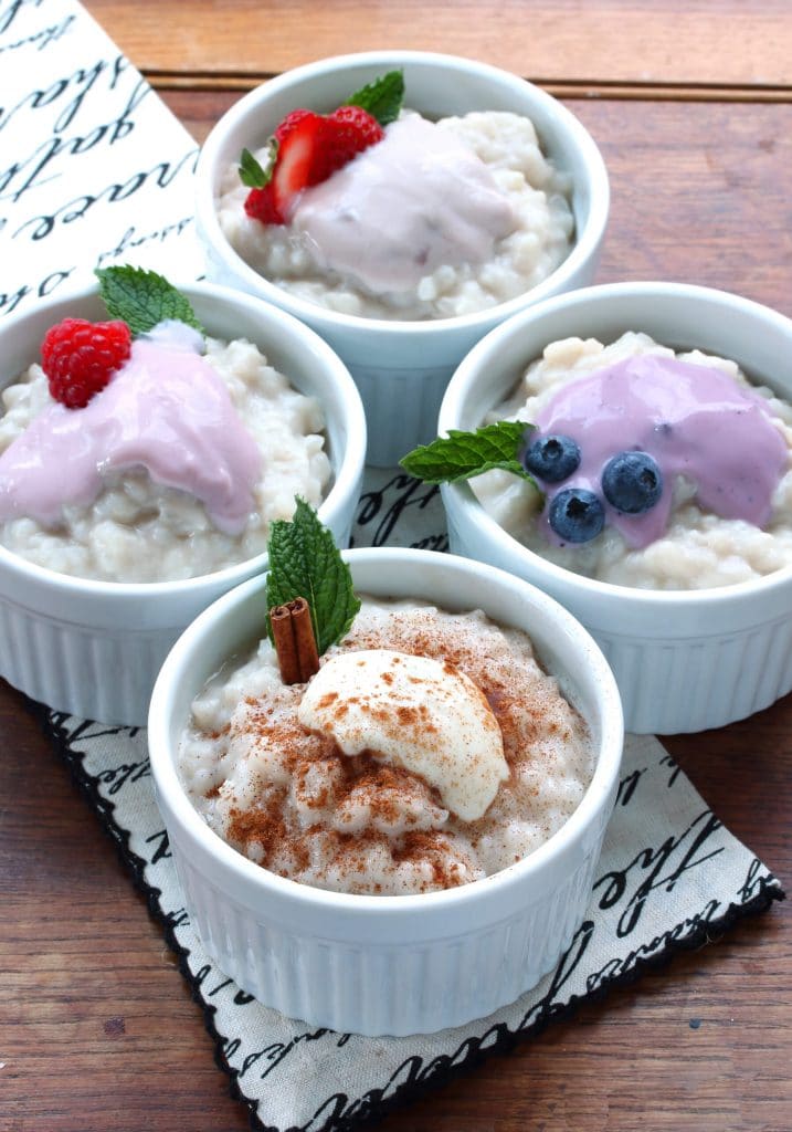 creamy rice pudding dairy free recipe yogurt gluten free vegan