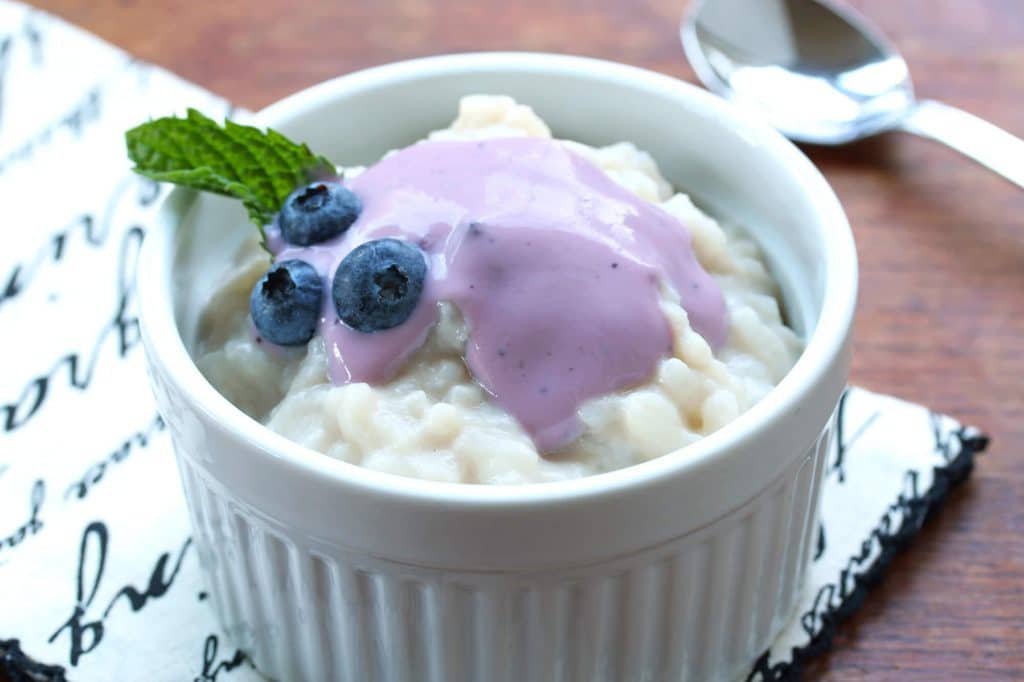 creamy rice pudding dairy free recipe yogurt gluten free vegan