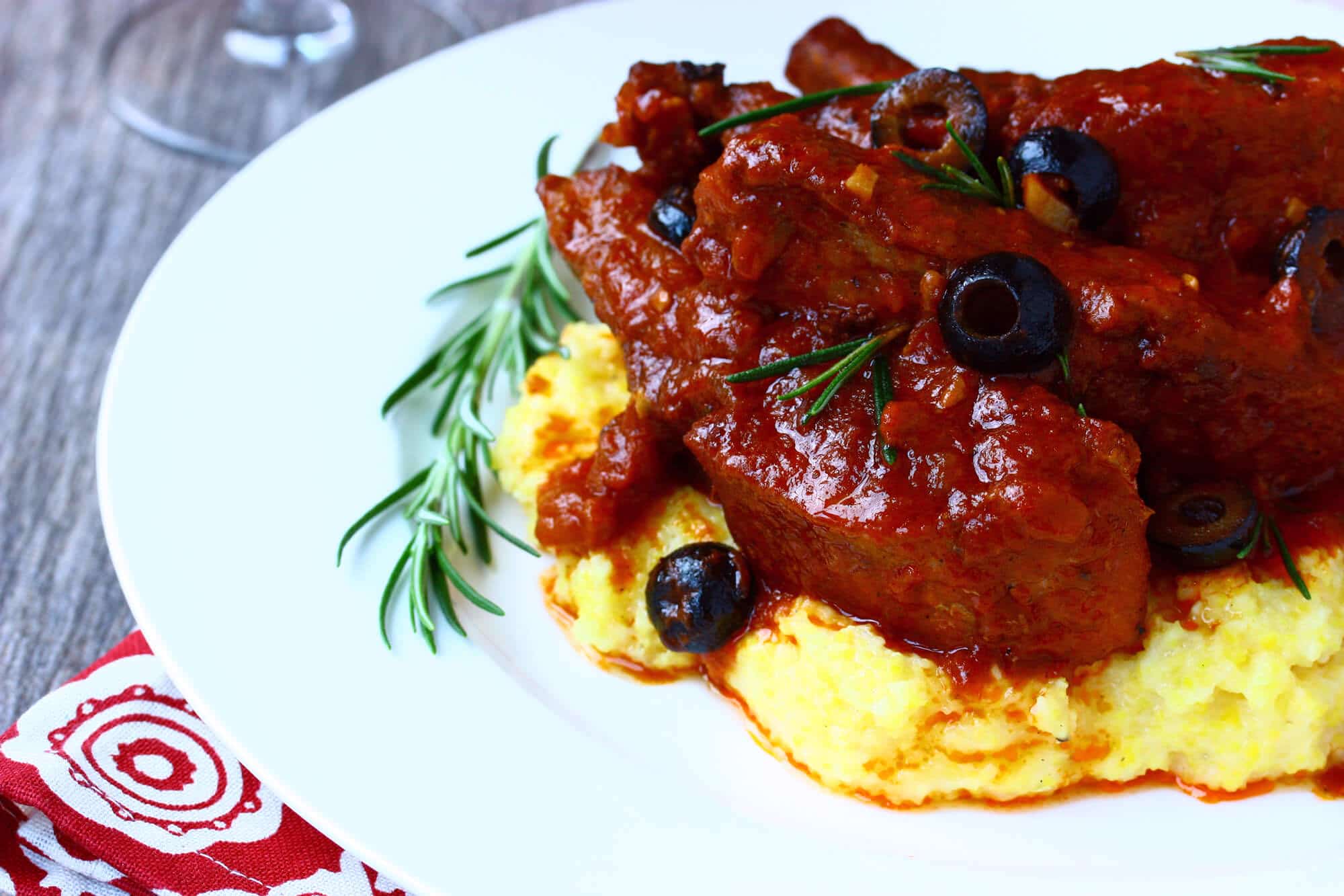 Italian Pork Ribs with Olives (Rosticciana di Maiale e Olive) + San Gimignano, Italy The