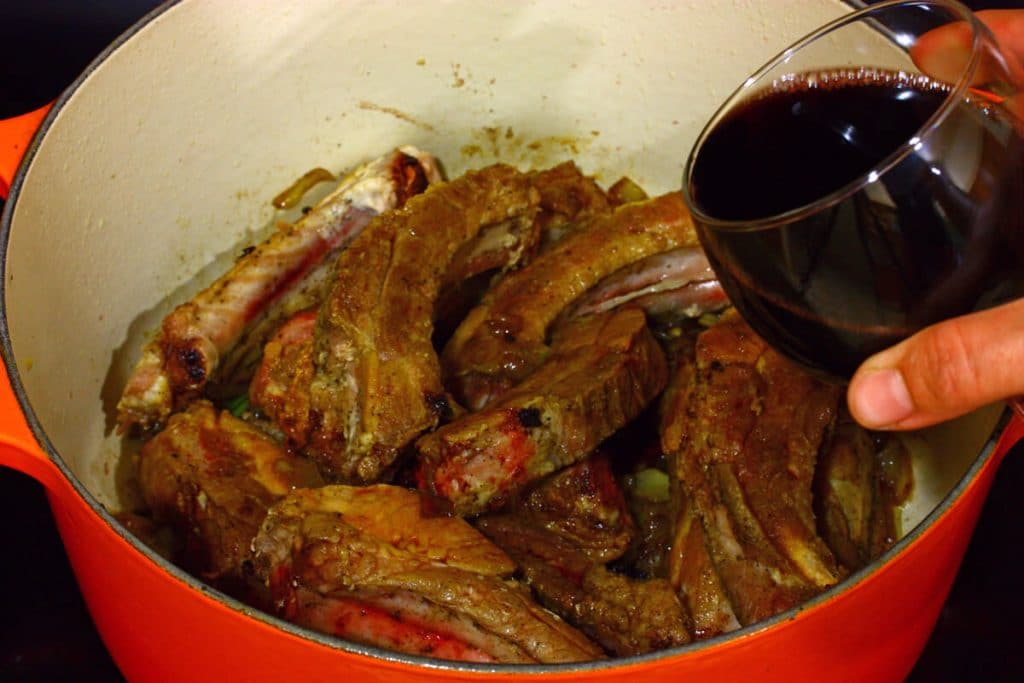 Italian Pork Ribs with Olives (Rosticciana di Maiale e Olive) + San Gimignano, Italy The