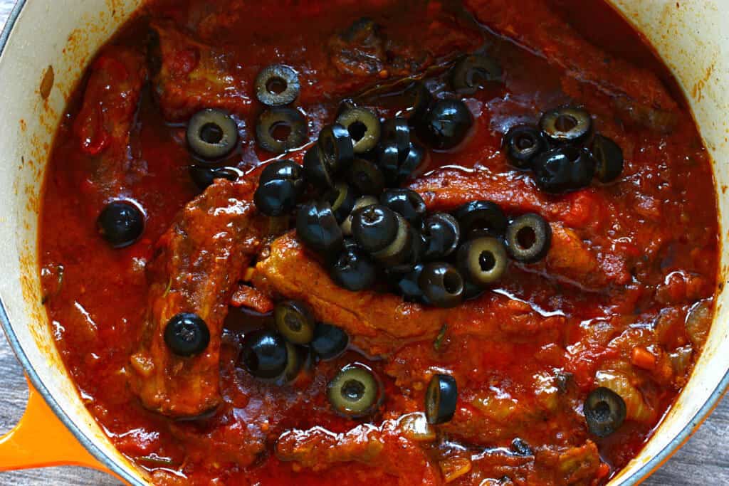 Italian Pork Ribs with Olives (Rosticciana di Maiale e Olive) + San Gimignano, Italy The