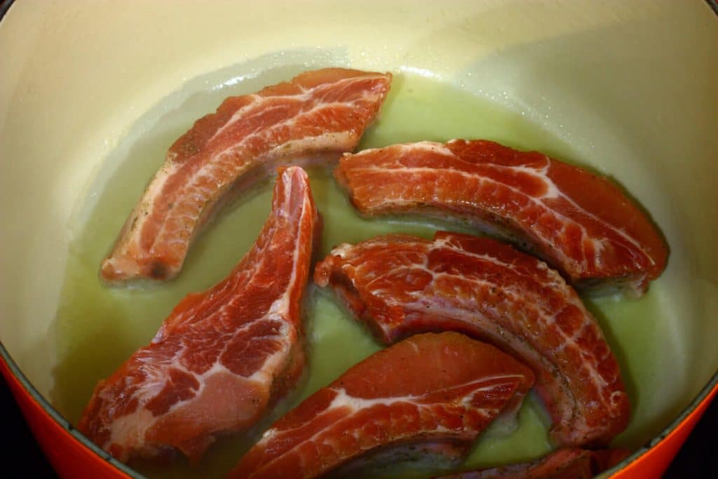 Italian Pork Ribs with Olives (Rosticciana di Maiale e Olive) + San Gimignano, Italy The