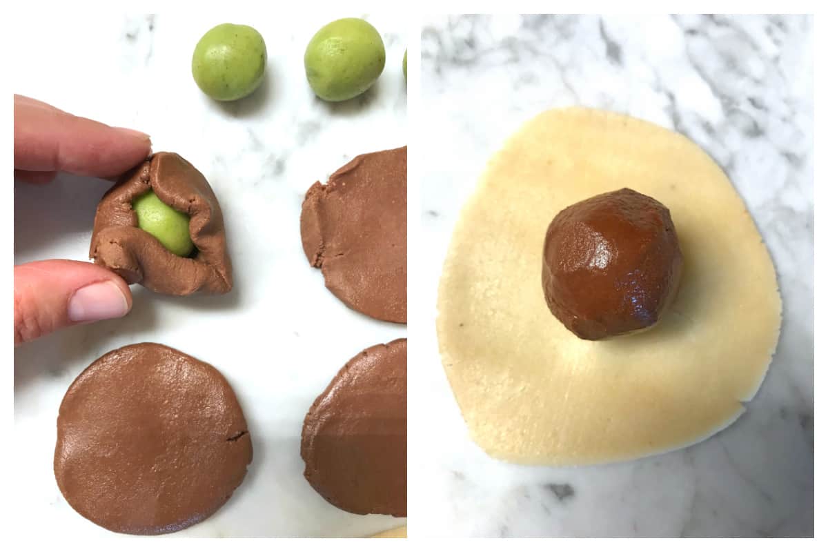 homemade mozartkugeln pistachio marzipan nougat chocolate