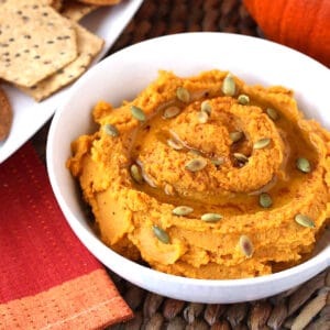 pumpkin hummus recipe roasted dip tahini garbanzo beans chickpeas